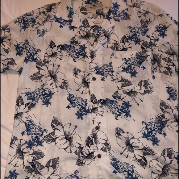 island shores Other - Men’s short sleeve button down linen shirt